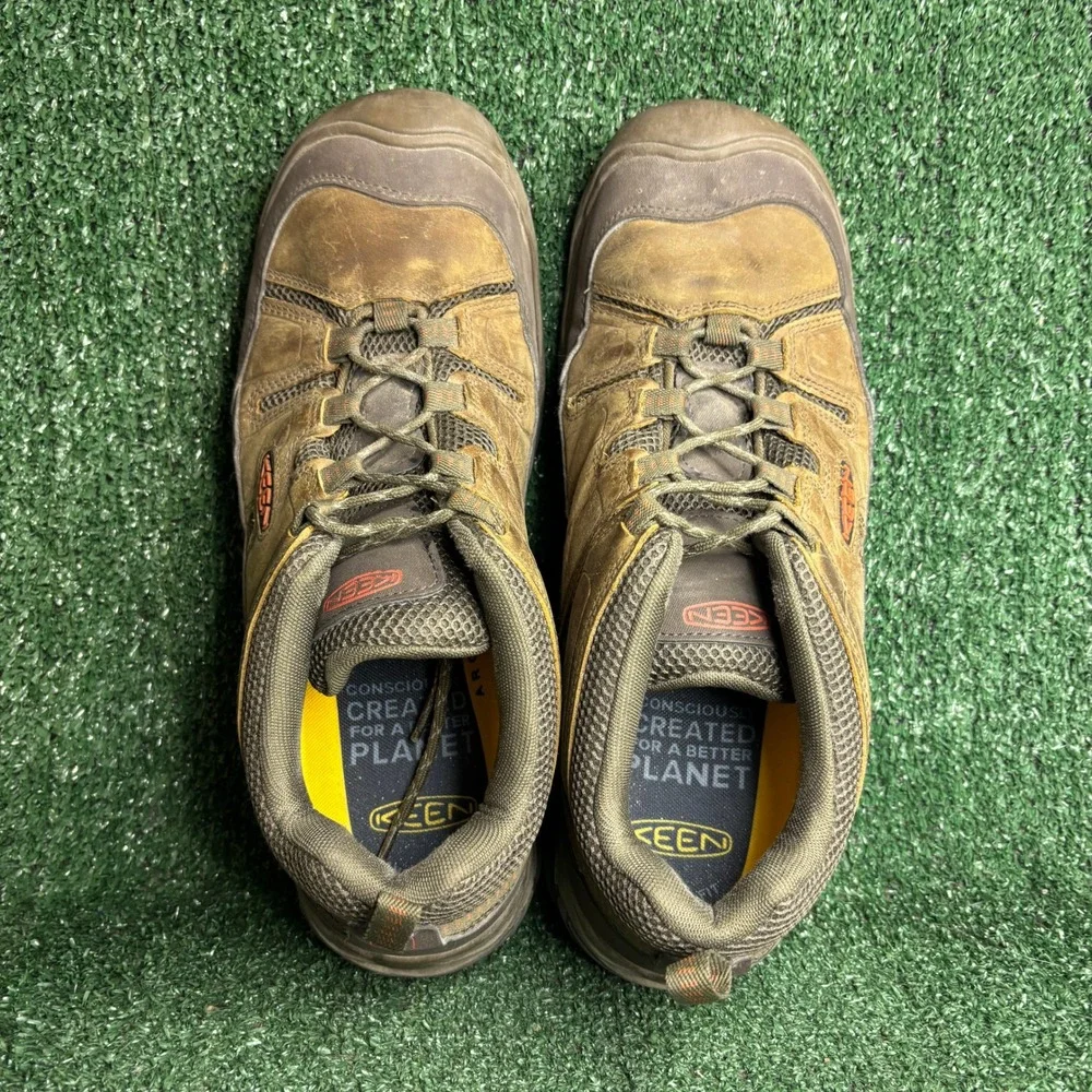 Keen Circadia Low Vent Waterproof Leather Hiking Trail Shoes Brown Mens Size 14
